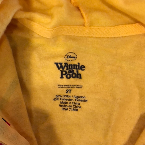 COPY - Winnie the Pooh Hoodie toddler 2T - Picture 4 of 4
